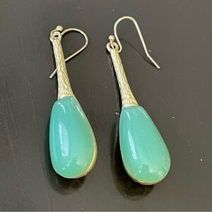 CHALCEDONY and gold earrings